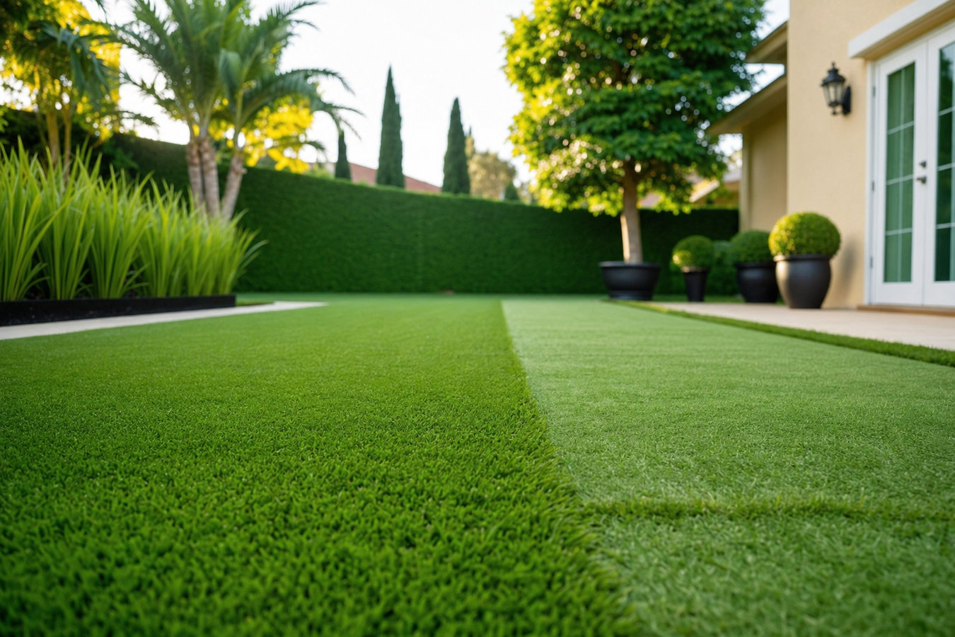 Synthetic lawn turf